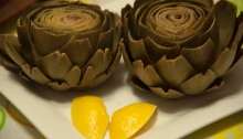 Artichokes with Garlic, Lemon & Butter c Leslie Goddard