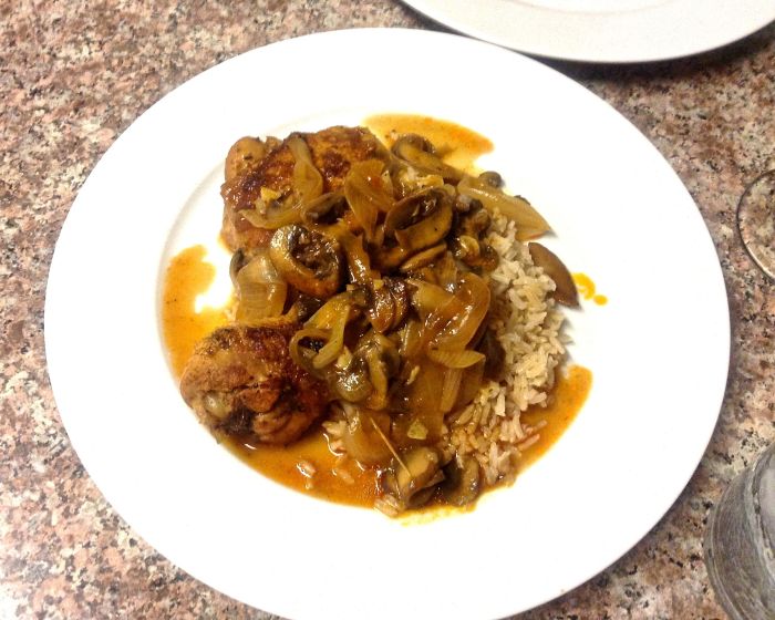 Braised Chicken and Mushrooms