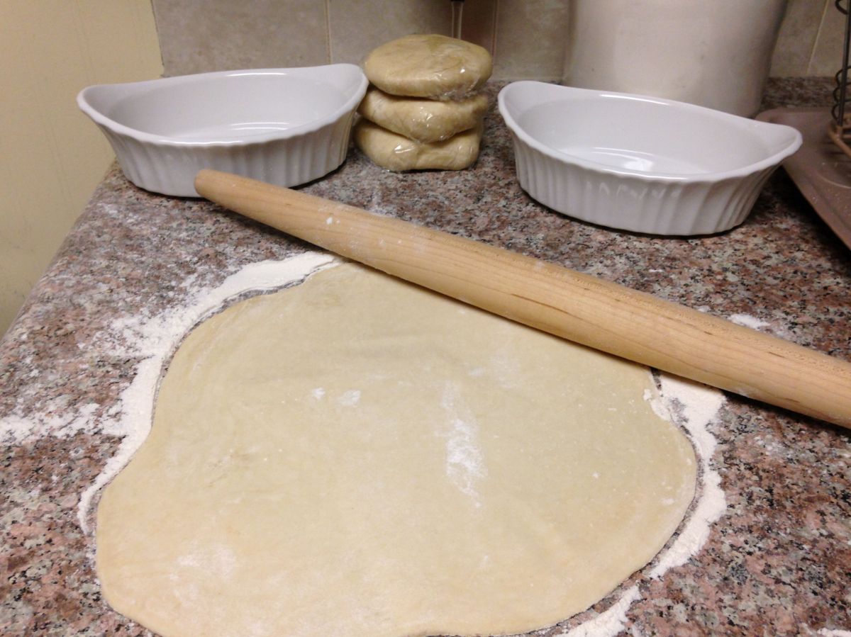 Roll out your crusts. These came out really big!