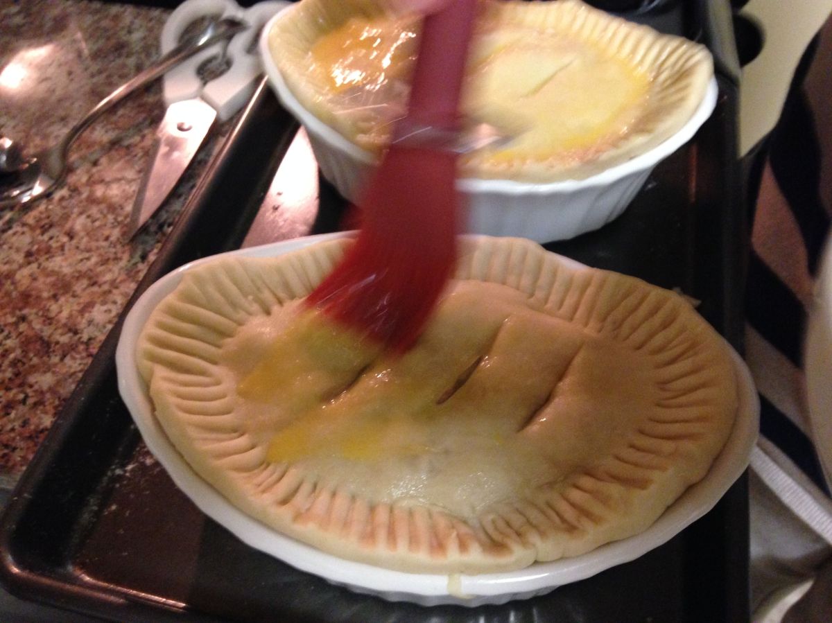 Glaze with egg wash for that perfect golden brown finish.