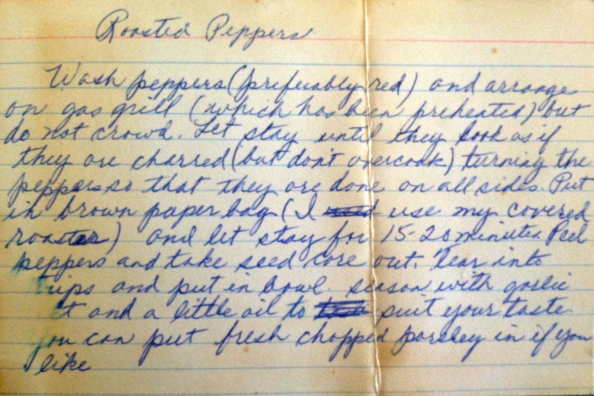 Mom's Roasted Red Pepper Recipe