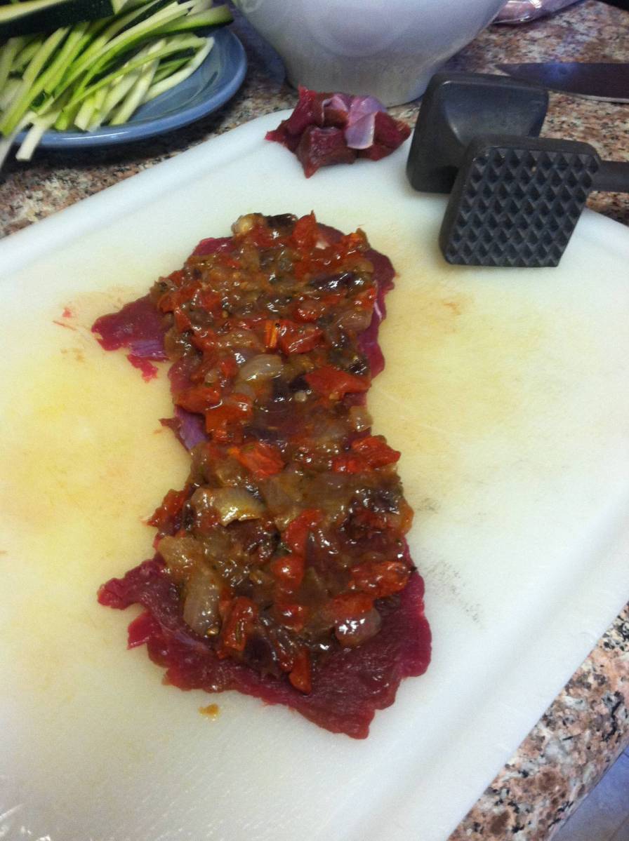 Balsamic Glazed Venison Steak Rolls