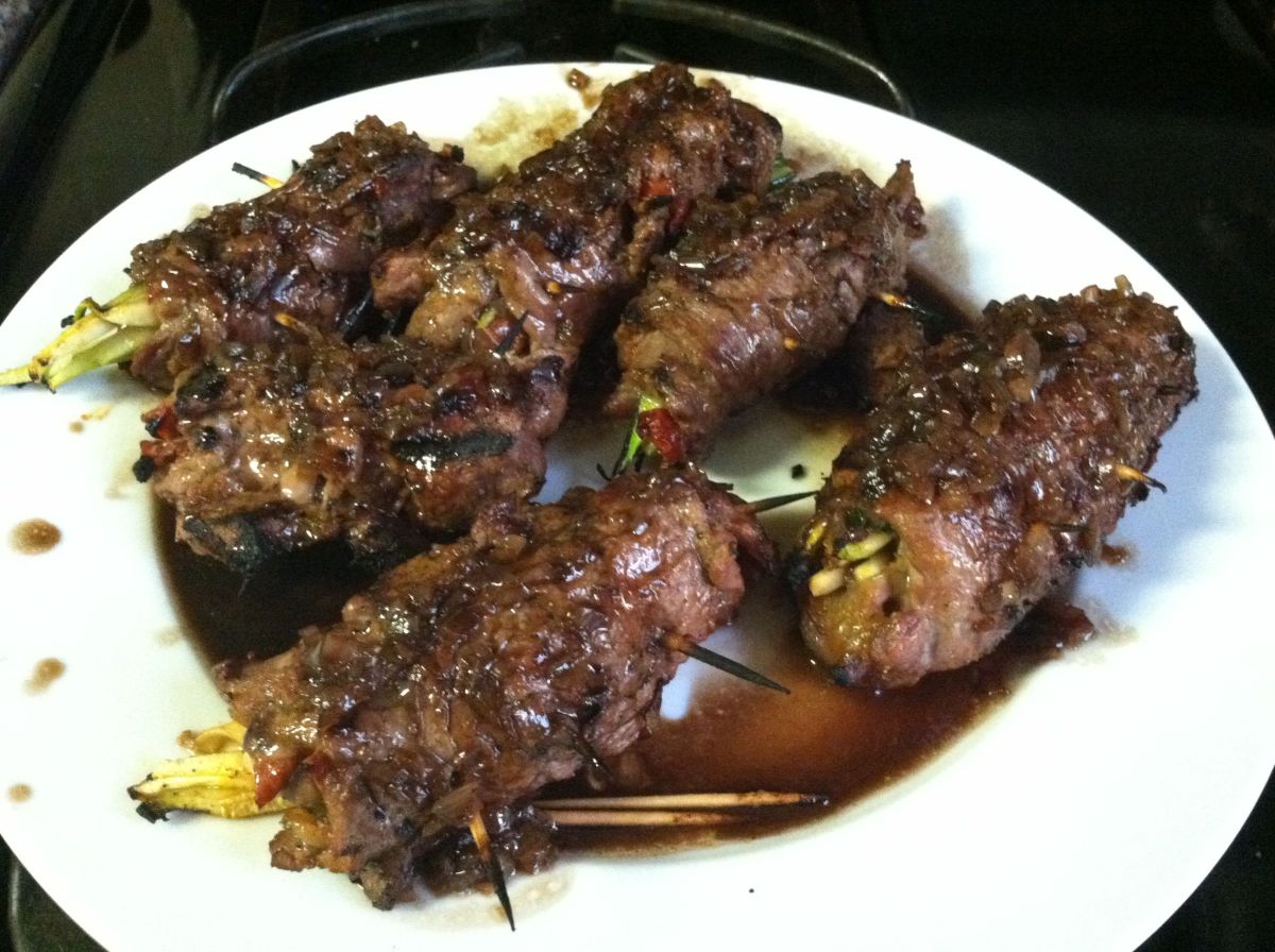Balsamic Glazed Venison Steak Rolls