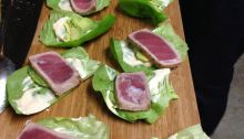Seared Tuna wrapped in Boston Lettuce